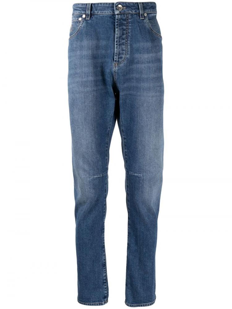 Brunello Cucinelli - Blue distressed jeans