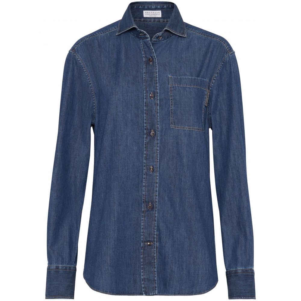 Brunello Cucinelli - Monili-detail buttoned denim shirt