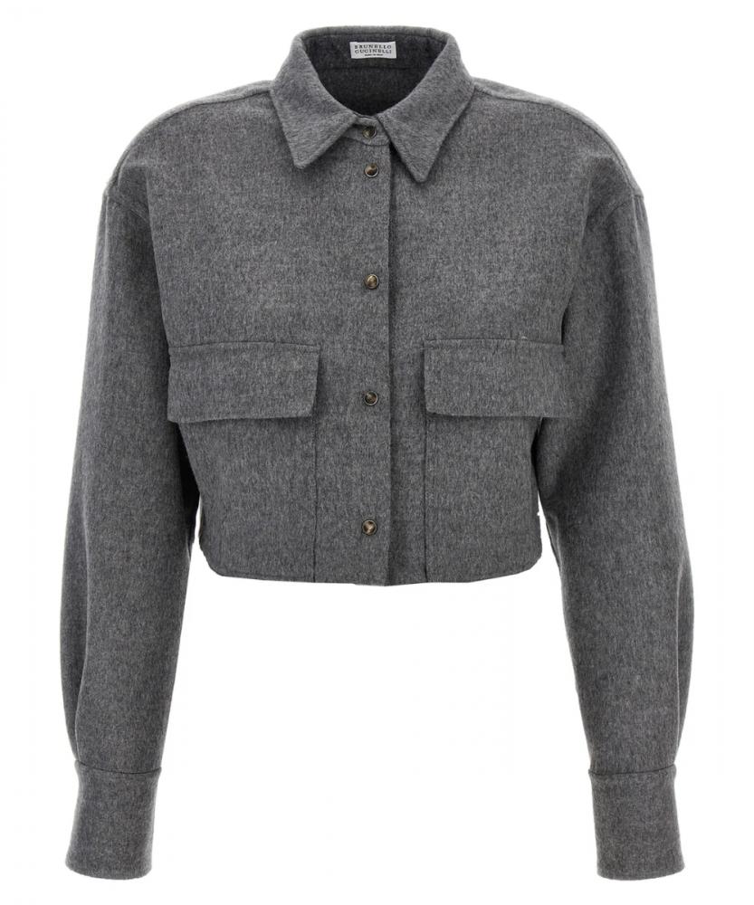 Brunello Cucinelli - Flap Pocket Cropped Shirt