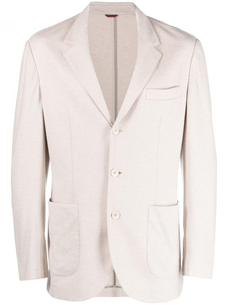Brunello Cucinelli - single-breasted cashmere jersey blazer
