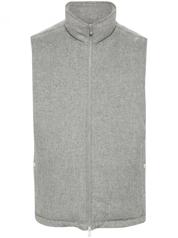 Brunello Cucinelli - high-neck wool gilet