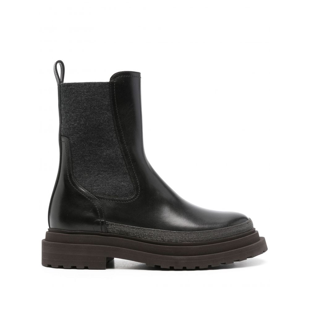 Brunello Cucinelli - Monili-detail leather Chelsea boots