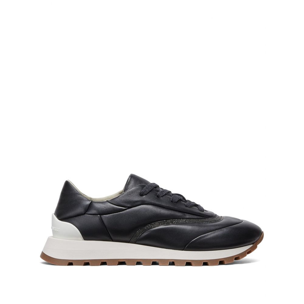 Brunello Cucinelli - Monili-chain leather sneakers