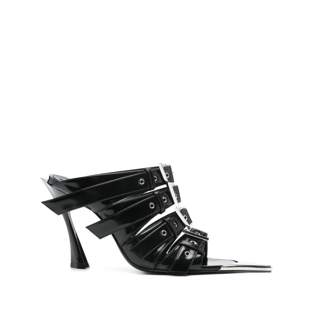 Mugler - 100mm buckle-detailed mules