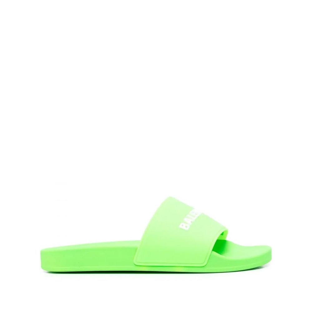 Buy Sandals Balenciaga logo-print rubber sliders (565826-W1S82 ...