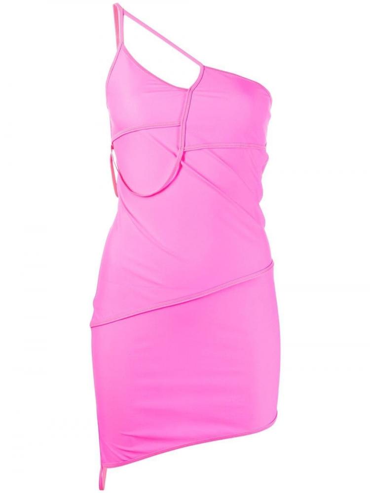 Balenciaga - asymmetric pink wraped dress