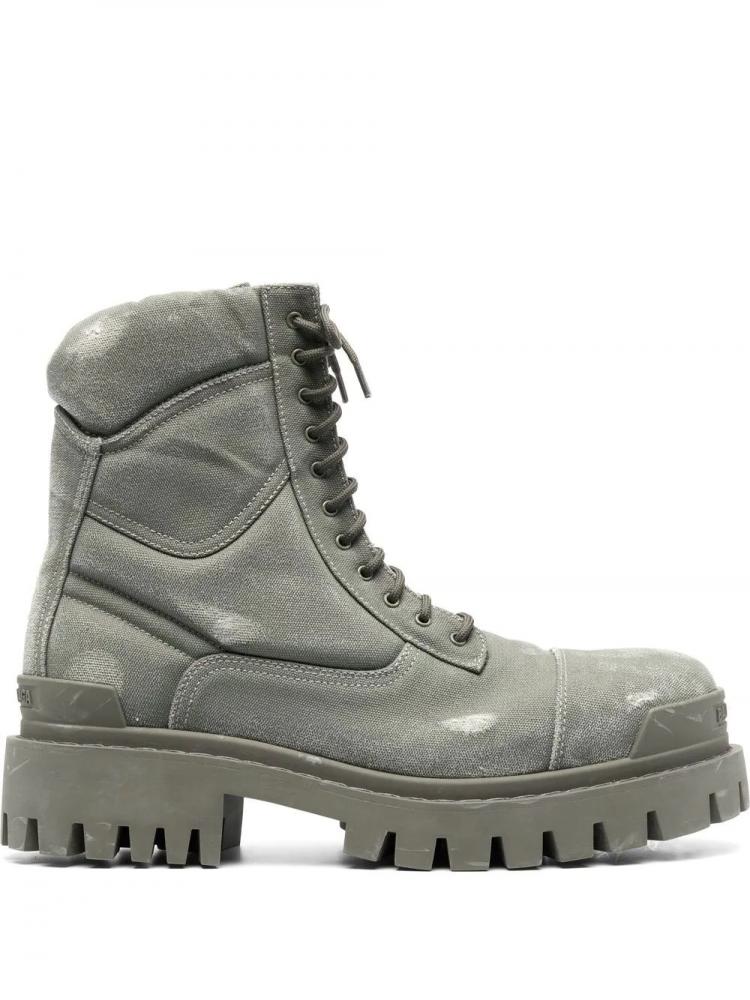 Balenciaga - worn-effect combat boots