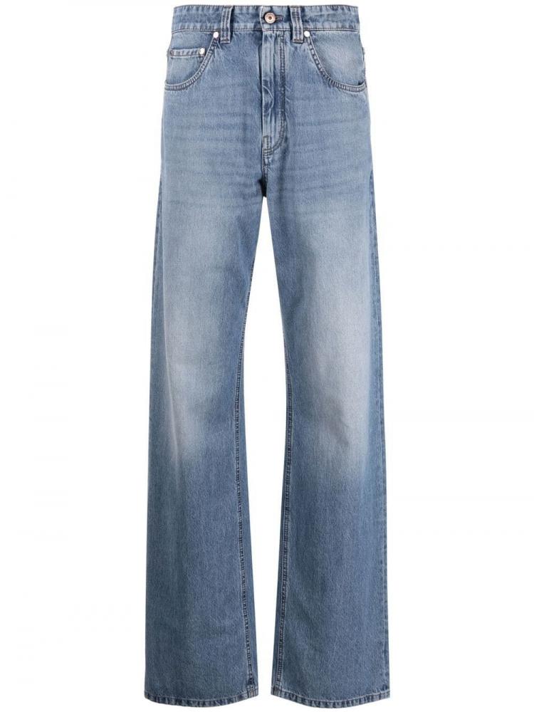Brunello Cucinelli - boyfriend bleach-effect jeans