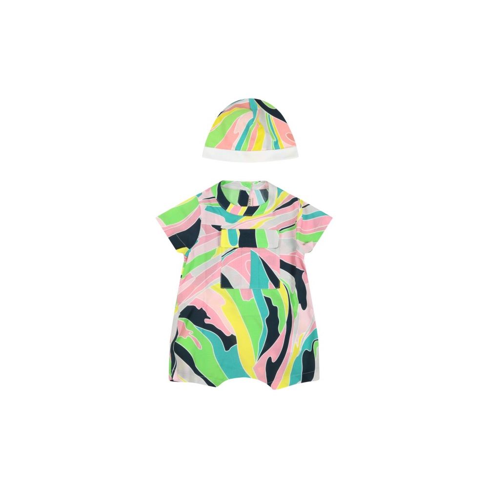 Pucci Kids - abstract-print shorties green