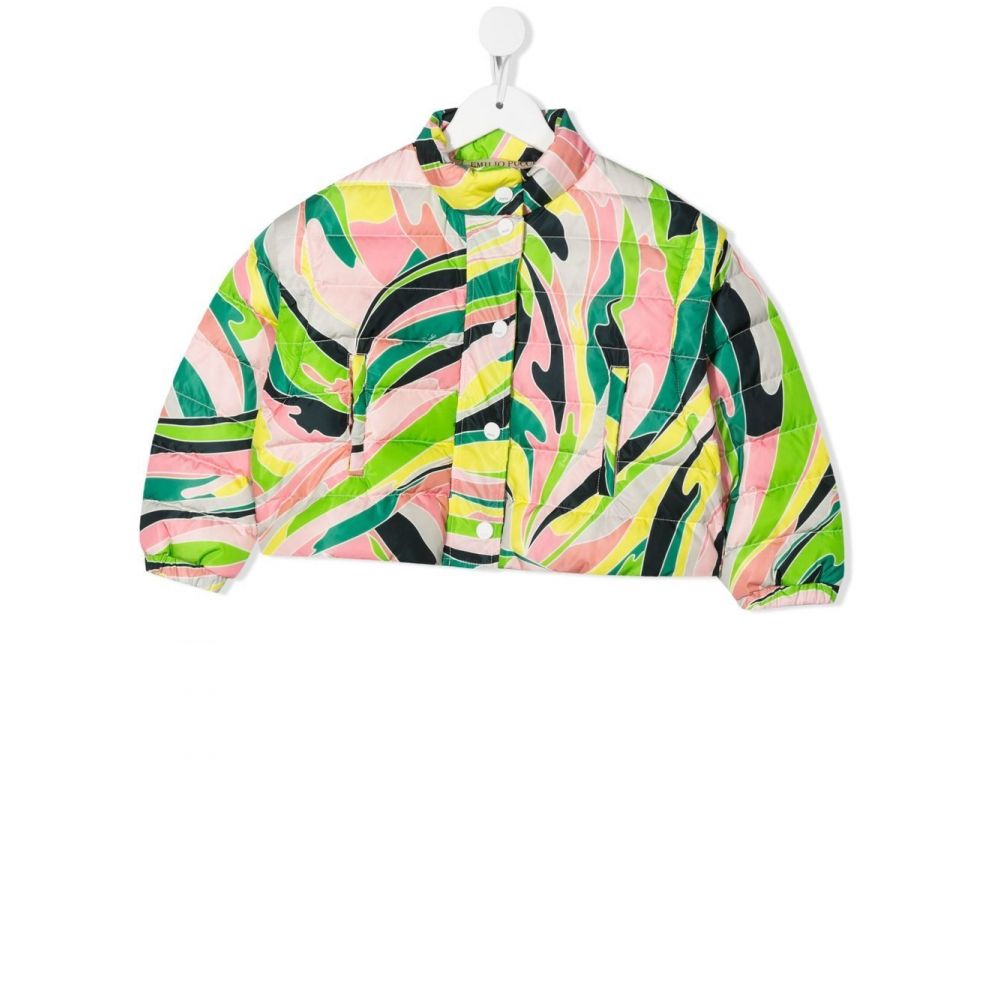 Pucci Kids - colour-block puffer jacket