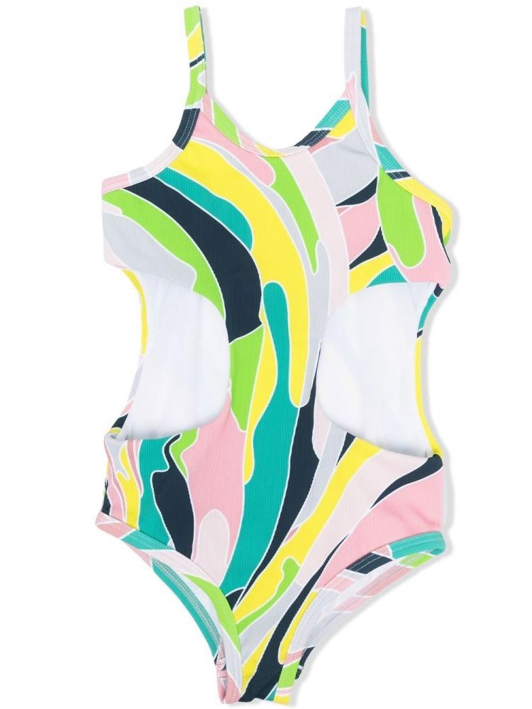 Pucci Kids - graphic-print one-piece swimsuit