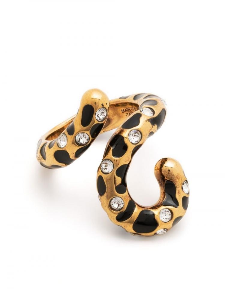 Lanvin - crystal-embellished sculpted ring