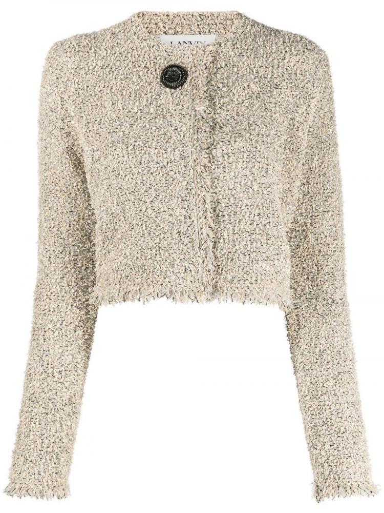 Lanvin - bouclè knit cropped jacket
