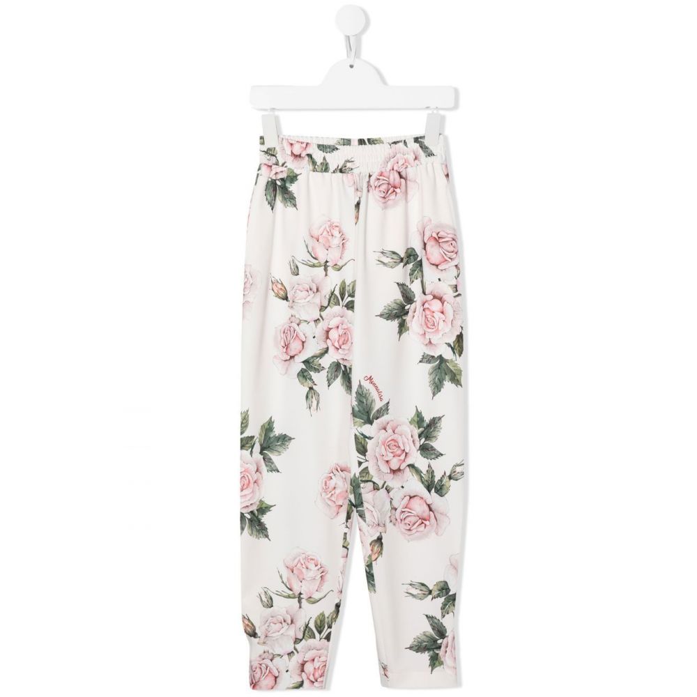 Monnalisa - floral-print pull-on trousers