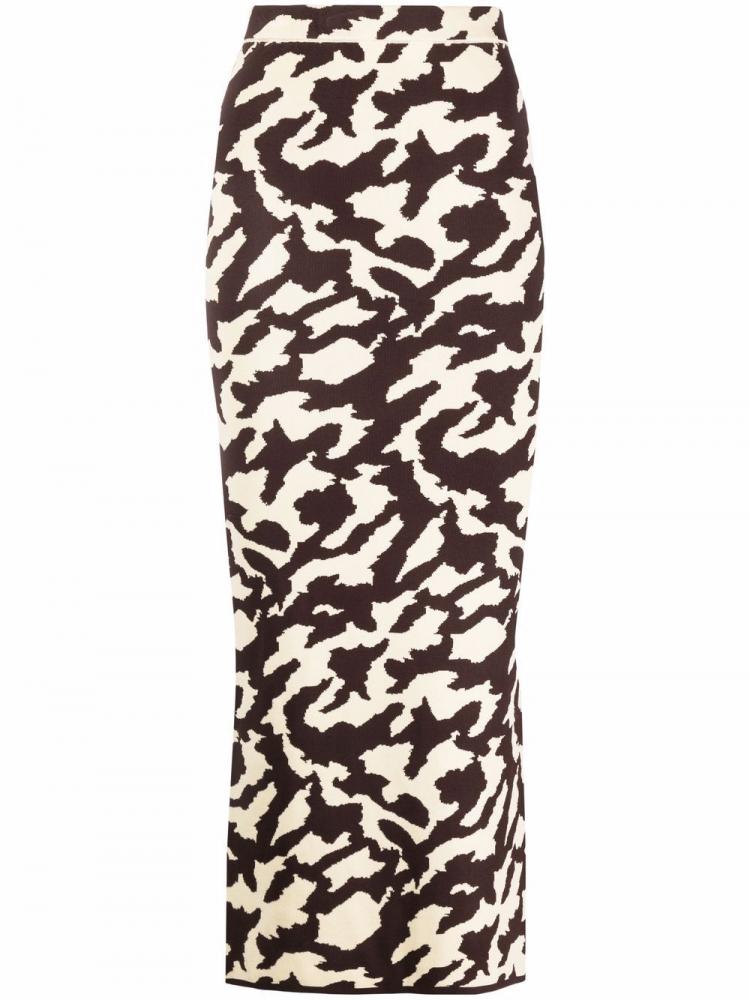 Nanushka - animal print midi tube skirt