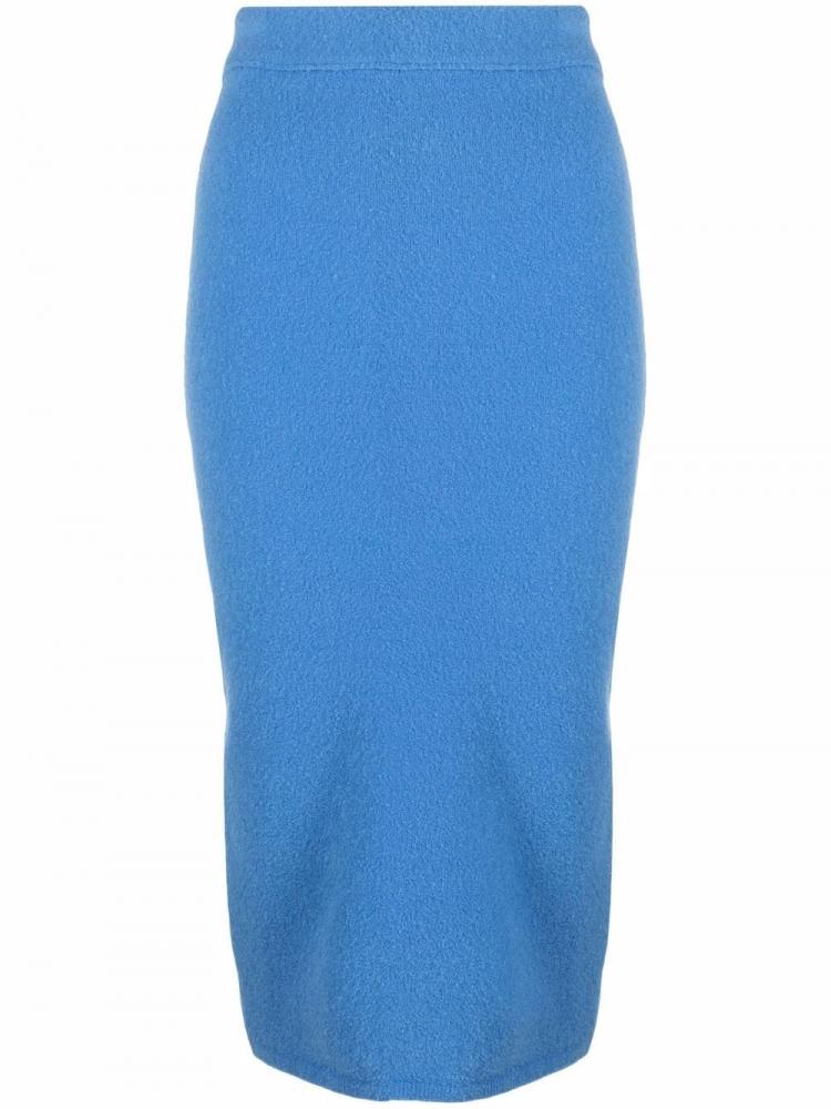 Nanushka - knitted pencil skirt blue