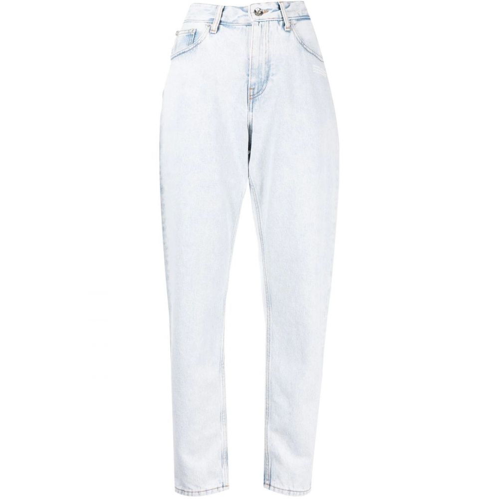 Off-White - high-rise tapered jeans