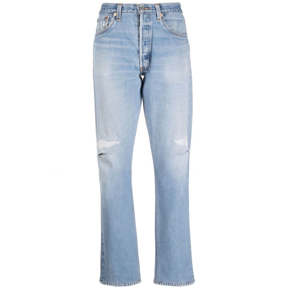 RE/DONE - distressed straight-leg jeans