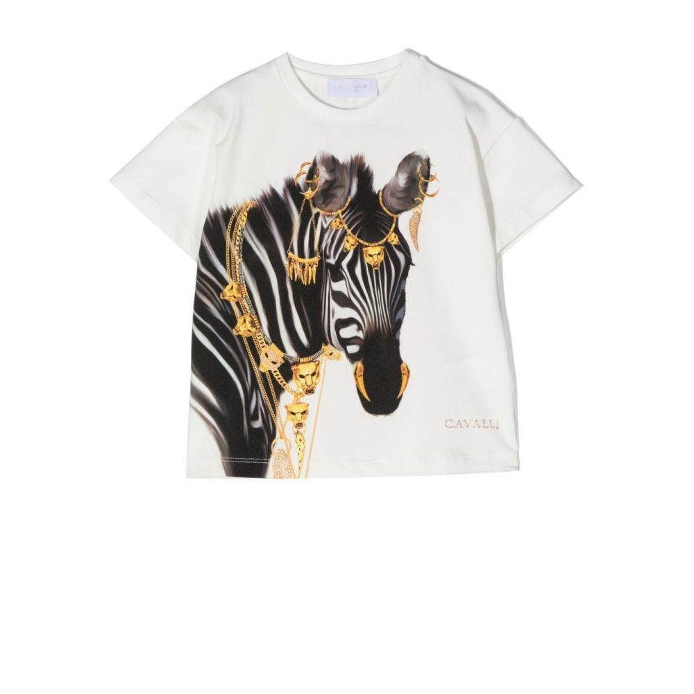 Roberto Cavalli Kids - zebra-print T-Shirt