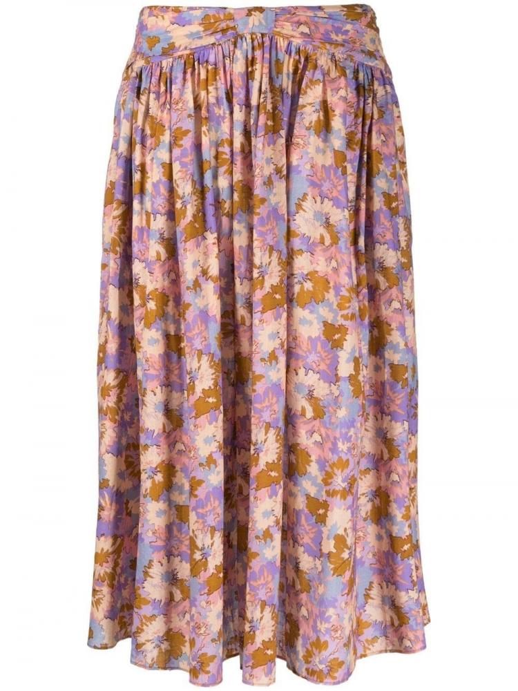 Zimmermann - floral-print midi skirt