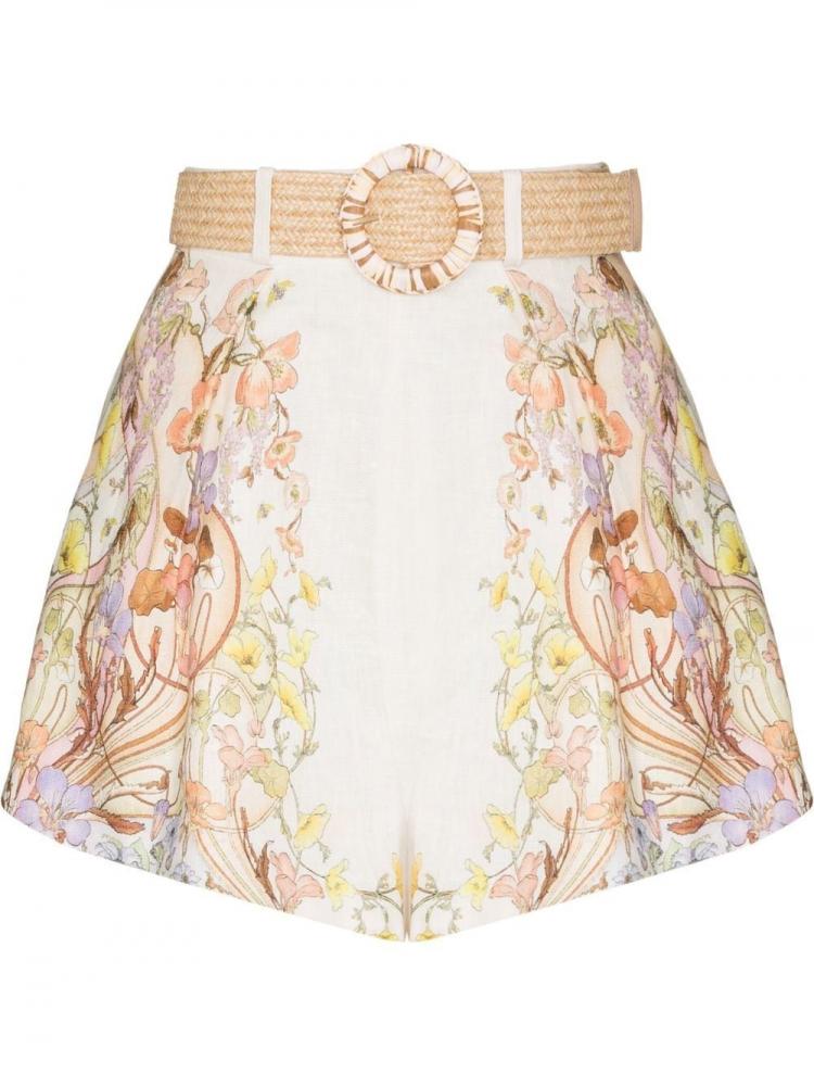 Zimmermann - Jeannie floral tuck shorts