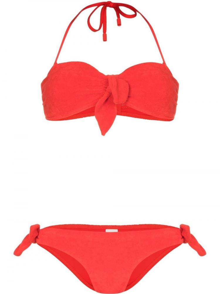 Zimmermann - bow-detail bikini RED