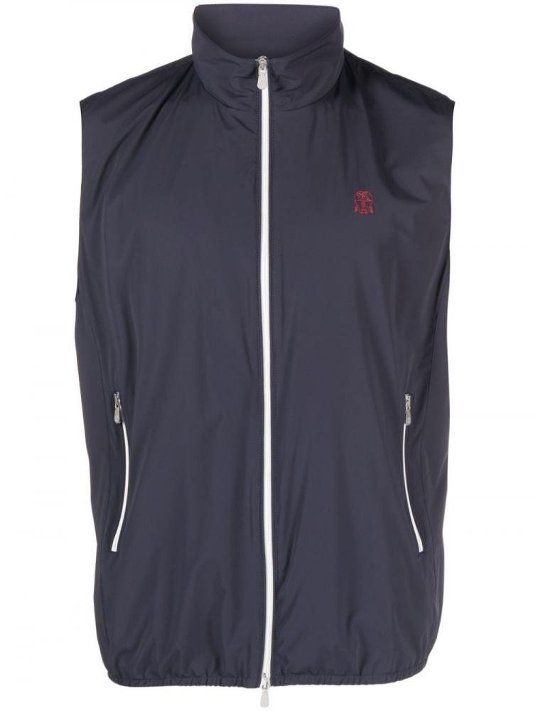Brunello Cucinelli - water-resistant zip-up vest