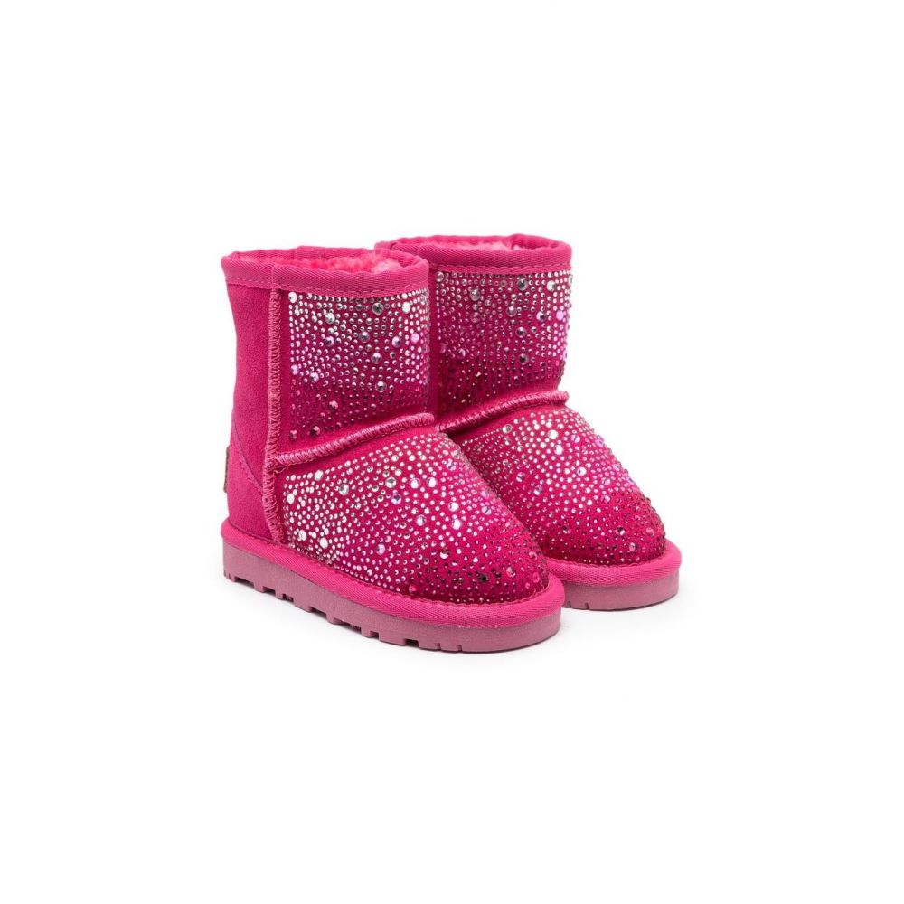 Monnalisa - crystal-embellished suede boots