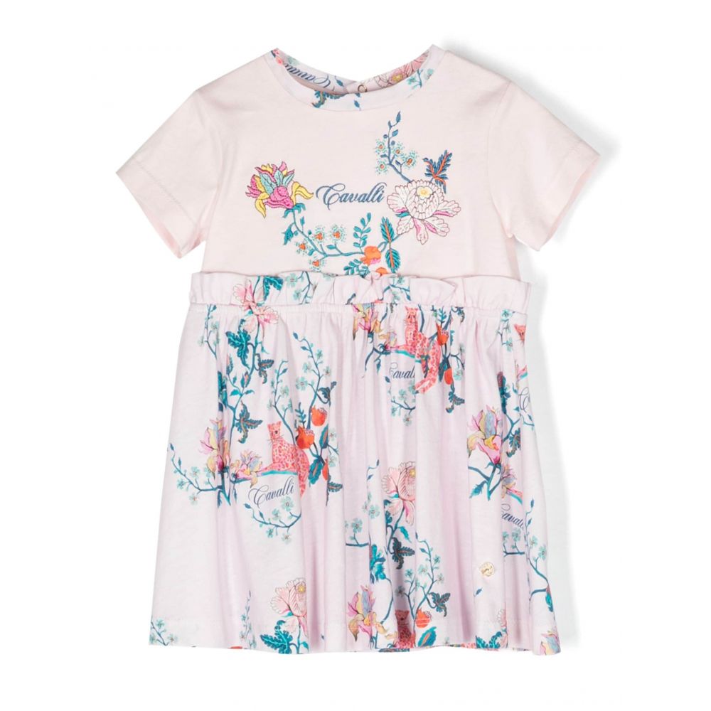 Roberto Cavalli Kids - floral-print cotton dress