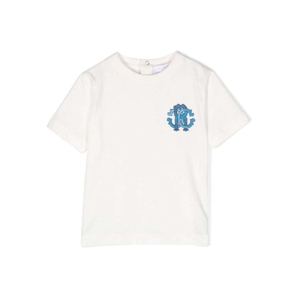 Roberto Cavalli Kids - monogram-embroidered cotton T-shirt