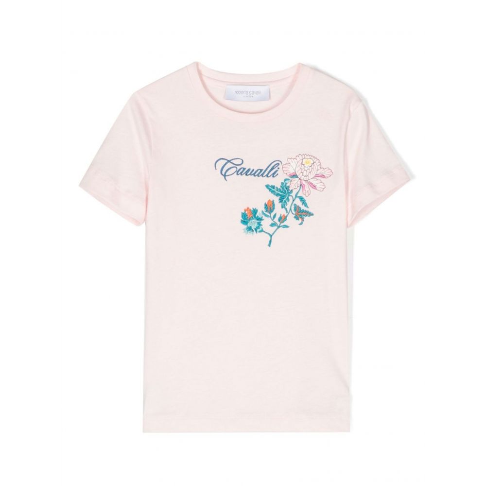 Roberto Cavalli Kids - embroidered-logo cotton T-shirt