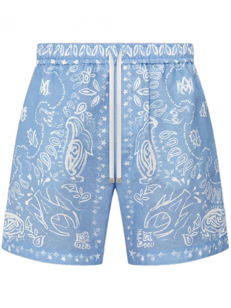 Amiri - bandana watercolor shorts