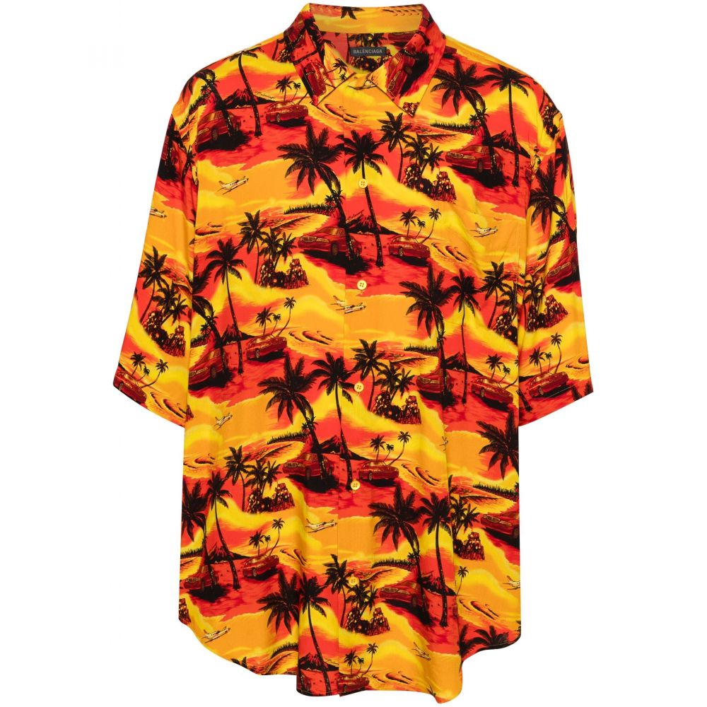 Balenciaga - floral-print short-sleeve shirt