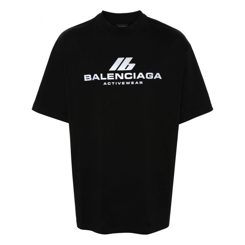 Balenciaga - reflective-logo cotton T-shirt