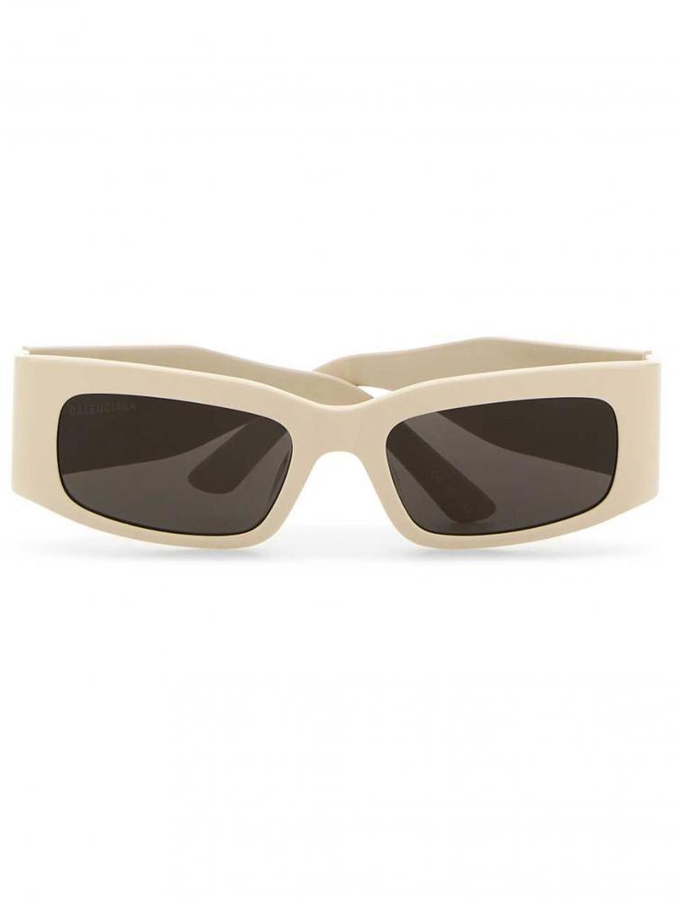 Balenciaga Eyewear - logo-print rectangle-frame sunglasses