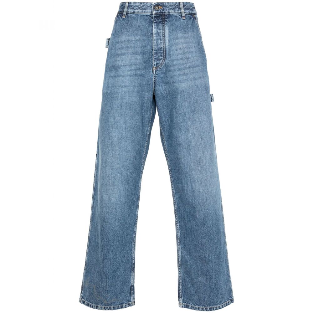 Bottega Veneta - logo-patch straight jeans