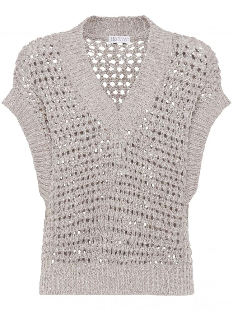 Brunello Cucinelli - V-neck knitted vest