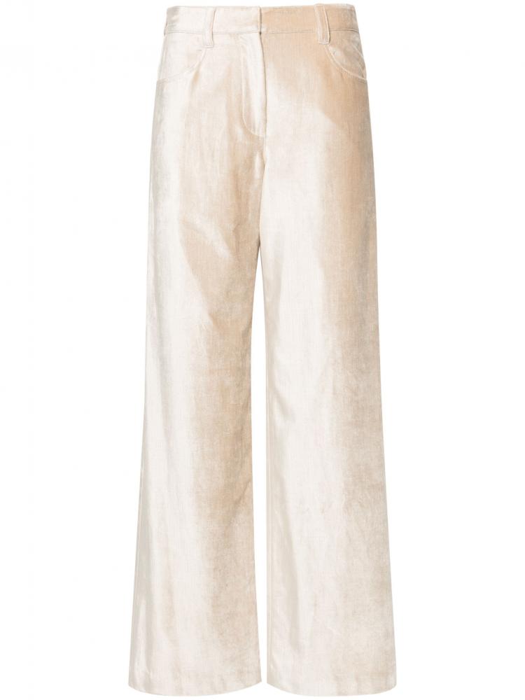 Brunello Cucinelli - wide-leg velvet trousers