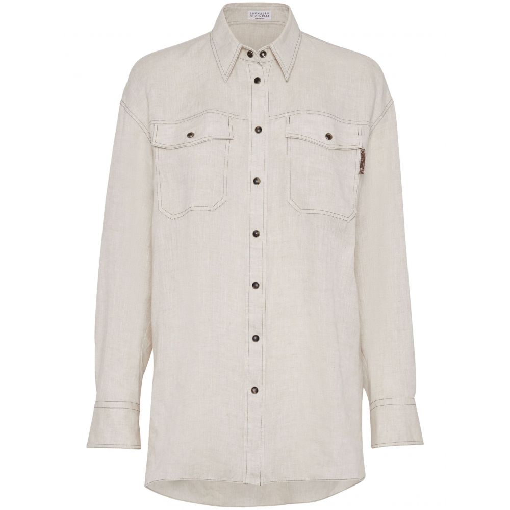 Brunello Cucinelli - long-sleeve linen shirt