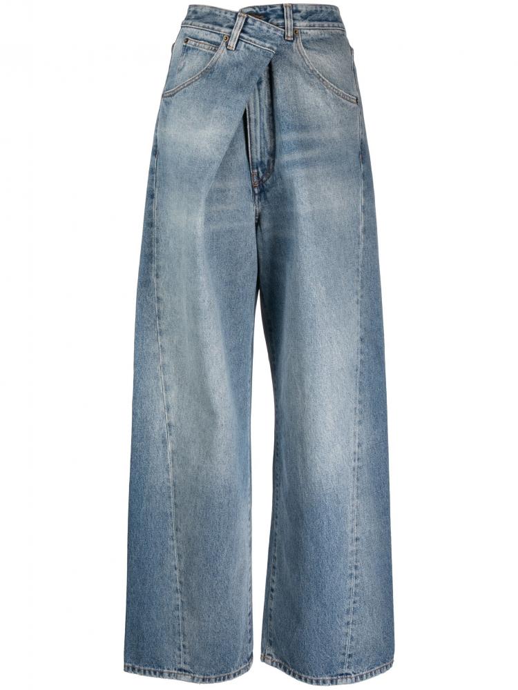 Darkpark - Ines asymmetric wide-leg jeans