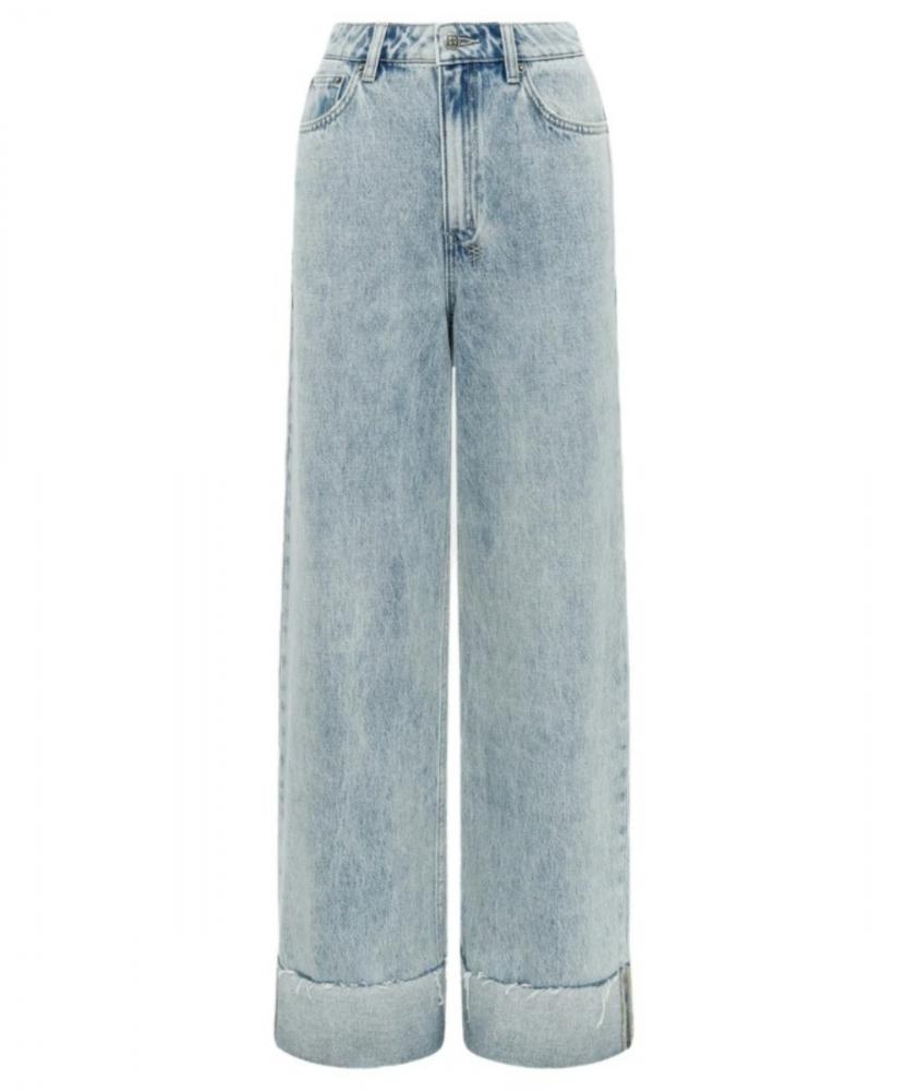 Ksubi - Strider Worn cuffed Wide Leg Jeans