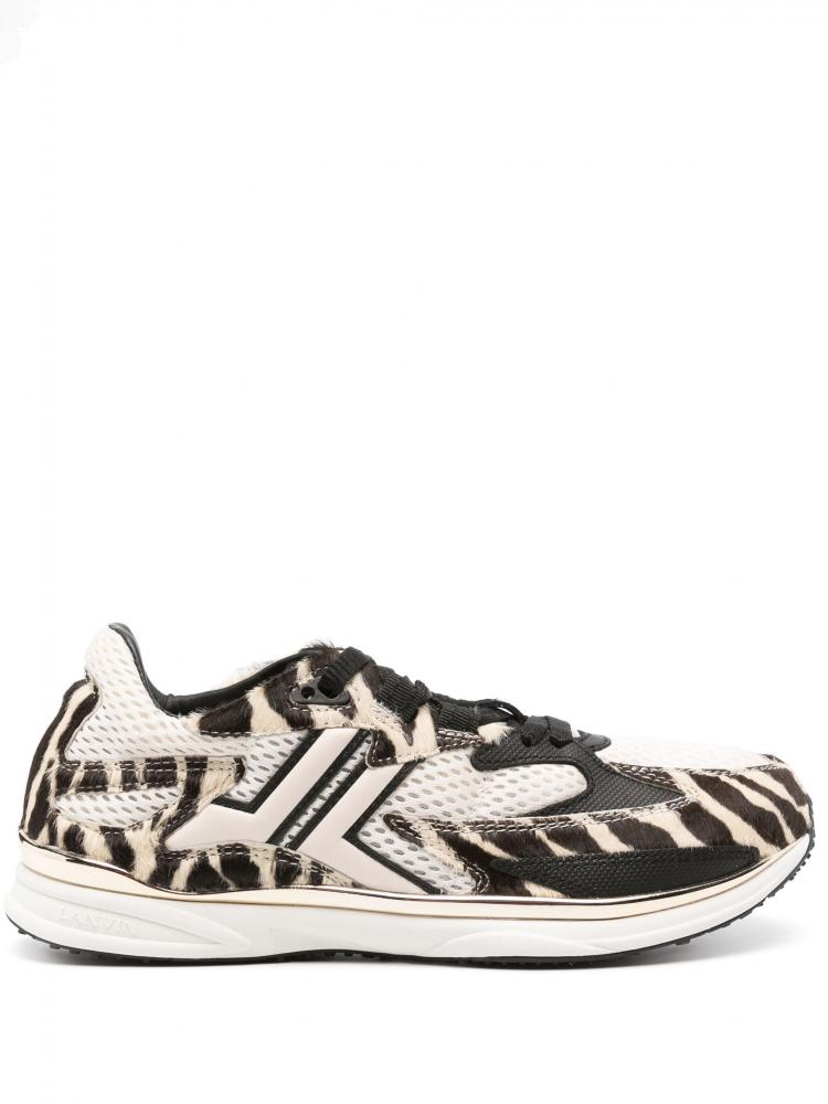 Lanvin - logo-embroidered sneakers