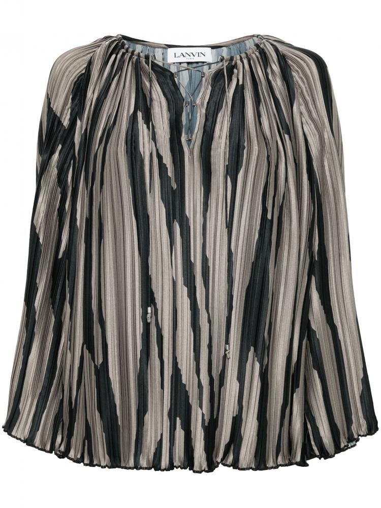 Lanvin - abstract-print blouse