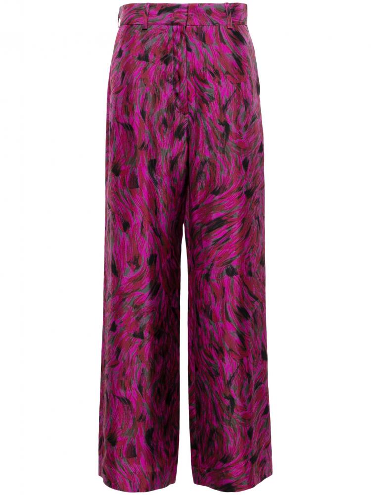 Lanvin - brush stroke-printed trousers