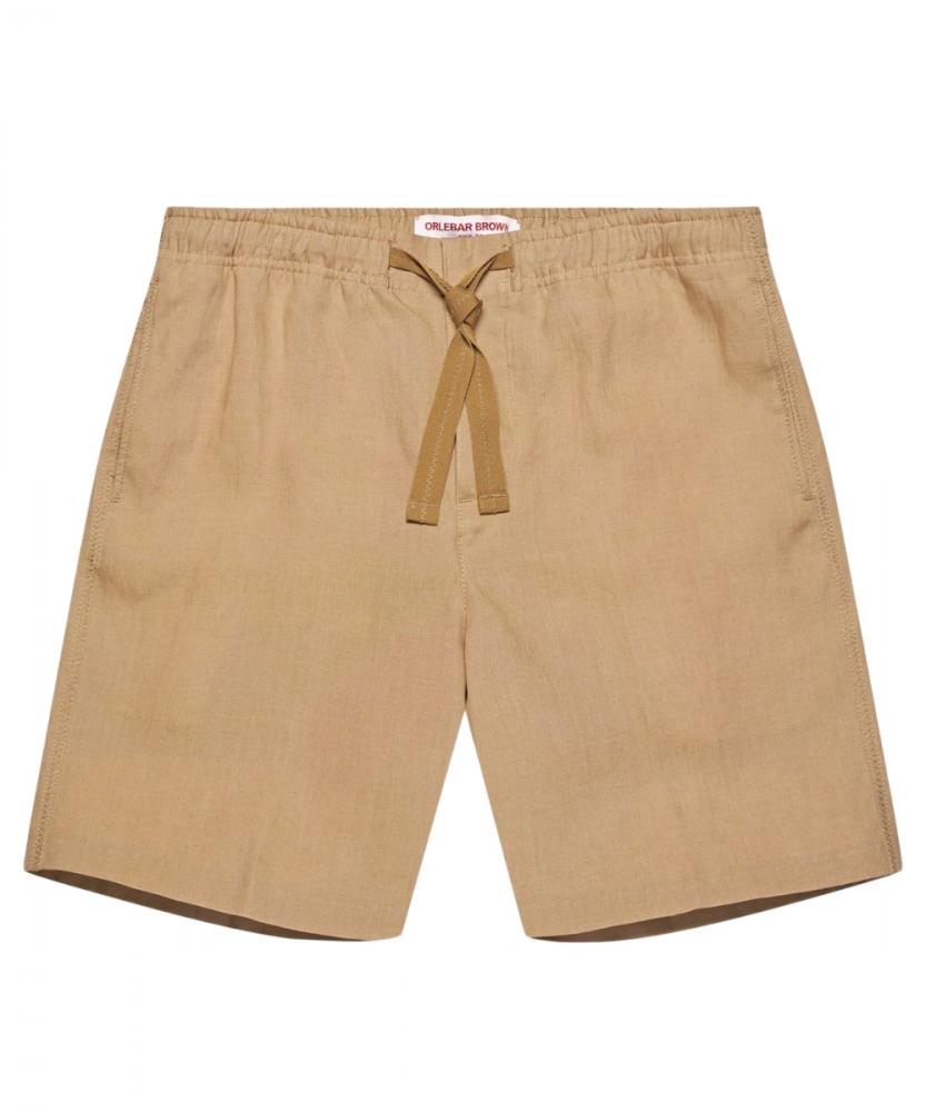 Orlebar Brown - Relaxed Fit Italian Linen Drawcord Shorts In Biscuit Colour