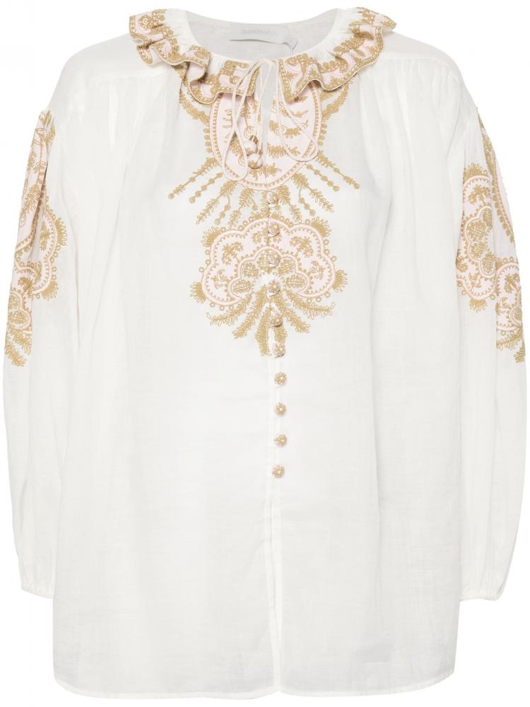 Zimmermann - Waverly-embroidered blouse