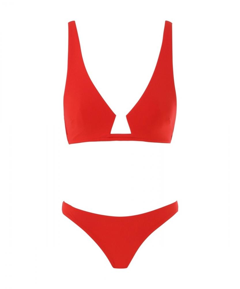 Zimmermann - The Wire Front Bikini in Scarlett