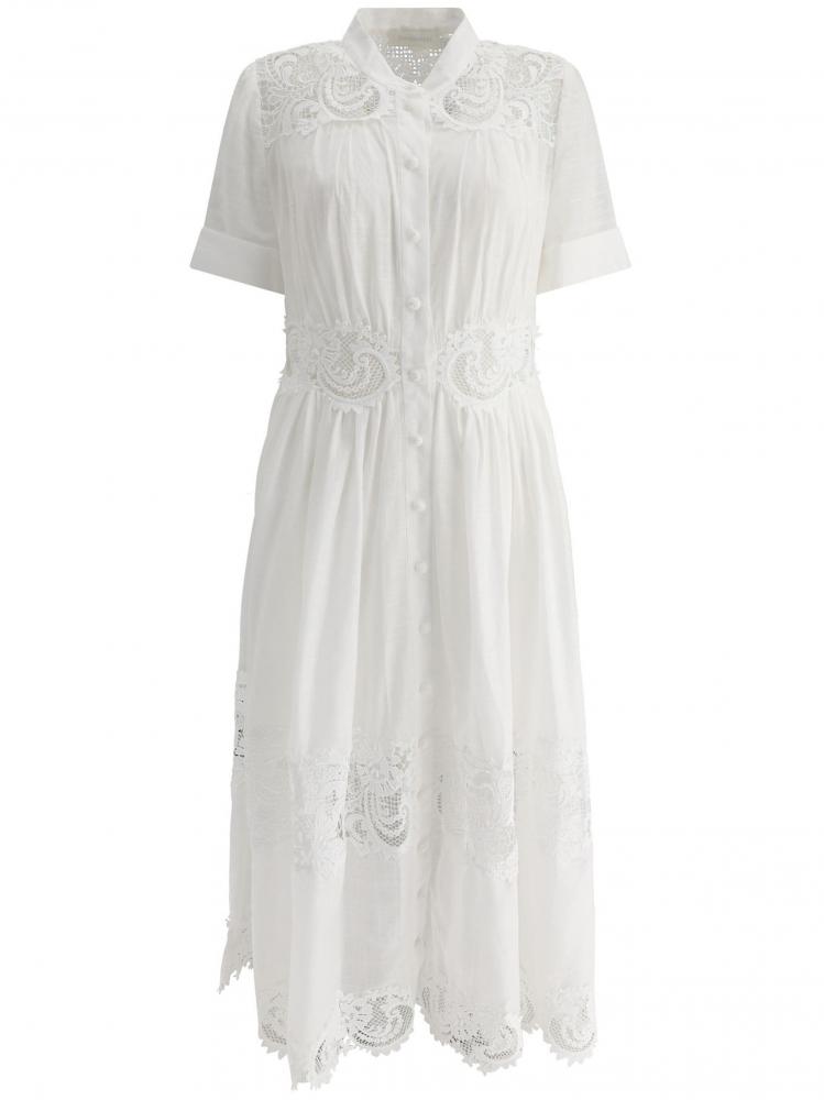 Zimmermann - floral-embroidery cotton dress