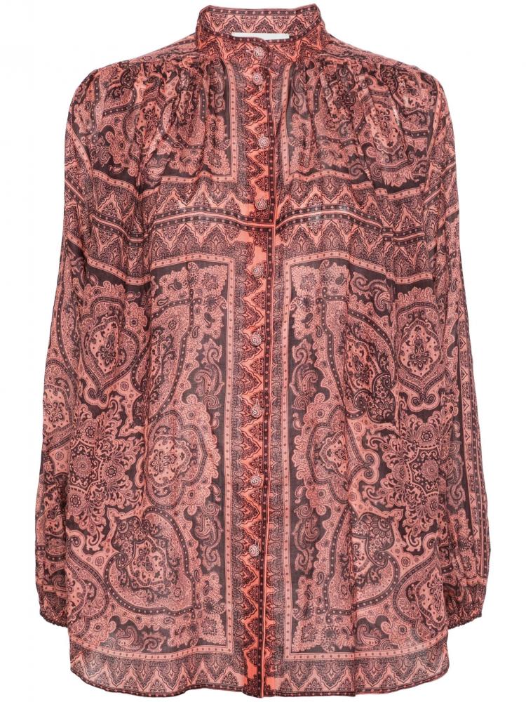 Zimmermann - Ottie paisley-print ramie shirt