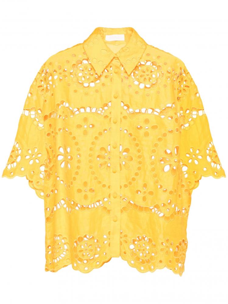 Zimmermann - Pop embroidered linen shirt